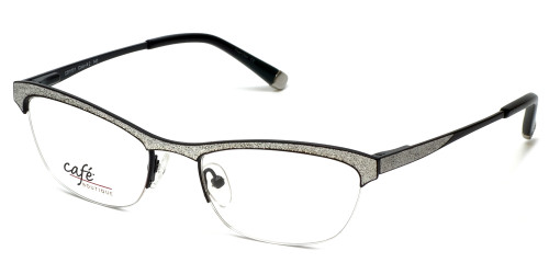 Silver Dollar Designer Eyeglasses CB1001 in Silver Glitter 51mm :: Rx Bi-Focal