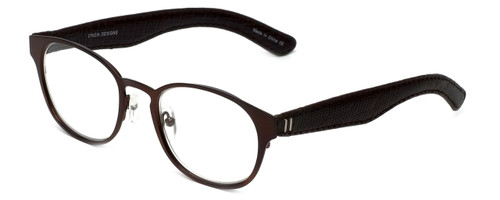 Cinzia Designer Eyeglasses The Innovator C2 in Brown 49mm :: Custom Left & Right Lens