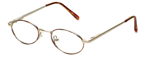 Flex Collection Designer Eyeglasses FL-53 in Gold-Demi-Amber 40mm :: Custom Left & Right Lens