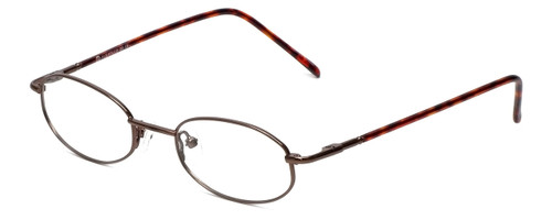 FlexPlus Collection Designer Eyeglasses Model 89 in Brown-Satin 46mm :: Custom Left & Right Lens