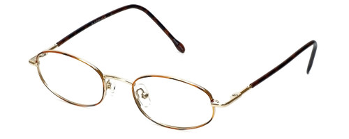 FlexPlus Collection Designer Eyeglasses Model 86 in Gold-Demi-Amber 48mm :: Rx Single Vision