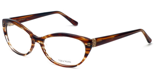 Vera Wang Designer Eyeglasses V351 in Brown 55mm :: Rx Single Vision