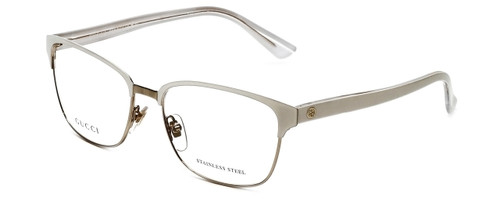 Gucci Designer Eyeglasses GG4272-02CM in White-Gold 54mm :: Progressive
