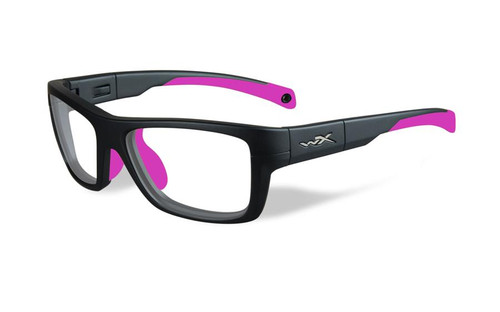 Wiley-X Designer Reading Glasses WX Crush Youth Force in Matte Grey / Deep Pink 52mm