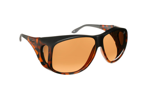 Haven Designer Fitover Sunglasses Banyan in Matte Tortoise & Polarized Amber Lens (XL)