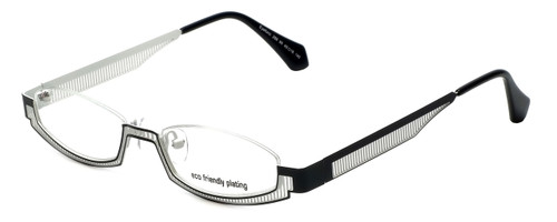 Eyefunc Designer Eyeglasses 288-69 in Black & White 49mm :: Rx Single Vision