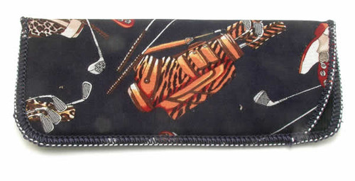 Soft Eyeglass Slip in Case Golf Themed