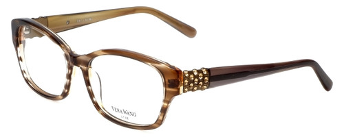 Vera Wang Designer Reading Glasses Evocative in Nude-Horn 52mm