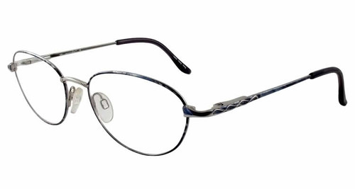 Marcolin Designer Eyeglasses 7210-264 in Blue Marble Gun :: Custom Left & Right Lens