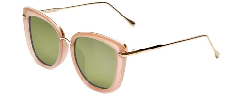 Pink/Gold Frame with Green Tint/Gold Mirror Lens