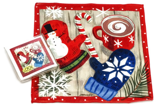 Holiday Christmas Theme Cleaning Cloth, Mittens