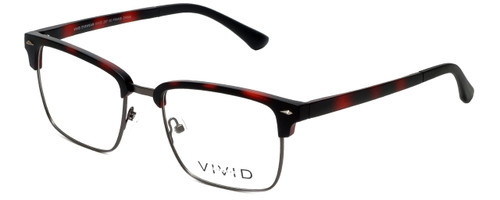 Calabria Viv Designer Reading Glasses Vivid-257 in Demi Red 52mm