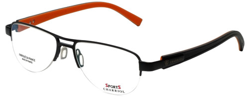 Sports Charriol Designer Reading Glasses SP23019-C4 in Black Orange 54mm