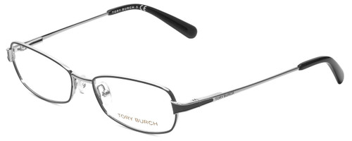 Tory Burch Designer Eyeglasses TY1024-384 in Black Silver 50mm :: Rx Single Vision