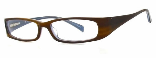 Calabria Splash 52 Brown Blue Designer Eyeglasses :: Rx Single Vision
