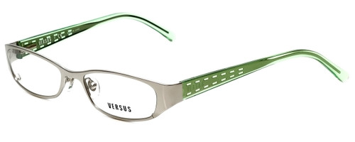 Versus by Versace Designer Eyeglasses 7080-1000 in Silver/Green 49mm :: Progressive