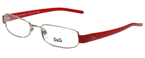 Dolce & Gabbana Designer Eyeglasses DG5004-063-52 in Silver Red 52mm :: Custom Left & Right Lens