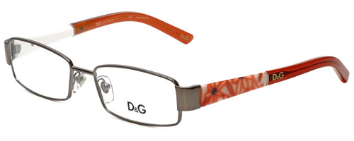 Dolce & Gabbana Designer Eyeglasses DG5073-437-51 in Silver Orange 51mm :: Custom Left & Right Lens