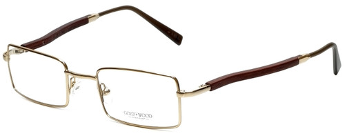 Gold & Wood Designer Eyeglasses 410.6-A6 in Gold 47mm :: Rx Single Vision