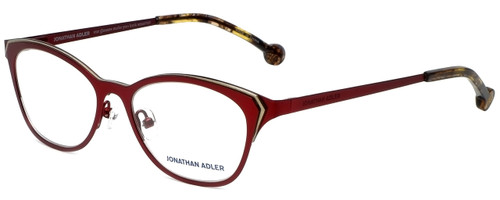Jonathan Adler Designer Eyeglasses JA110-Burgundy in Burgundy Gold 51mm :: Custom Left & Right Lens