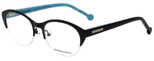 Jonathan Adler Designer Eyeglasses JA101-Black in Black 52mm :: Rx Single Vision