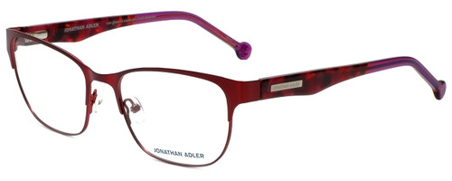 Jonathan Adler Designer Eyeglasses JA102-Red in Red 55mm :: Rx Single Vision