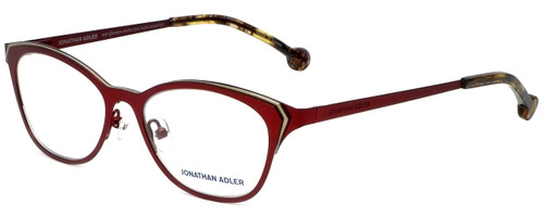 Jonathan Adler Designer Eyeglasses JA110-Burgundy in Burgundy Gold 51mm :: Rx Bi-Focal