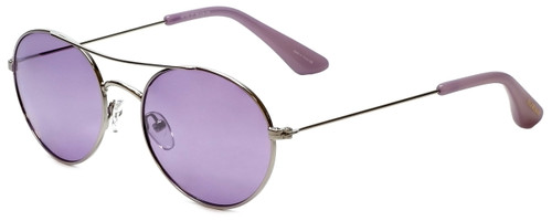 Isaac Mizrahi Designer Sunglasses IM103-37 in Orchard Silver with Purple Lens