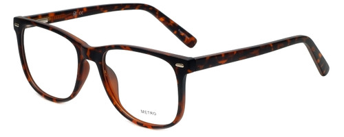 Metro Designer Eyeglasses Metro-35-Tort in Dark Tortoise Matte 53mm :: Custom Left & Right Lens