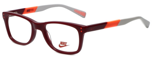 Nike Designer Eyeglasses 5538-605 in Team Red Bright Crimson 46mm Kids Size :: Rx Single Vision