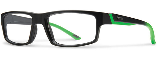 Smith Optics Designer Eyeglasses Vagabond in Black Reactor Green 55mm :: Custom Left & Right Lens