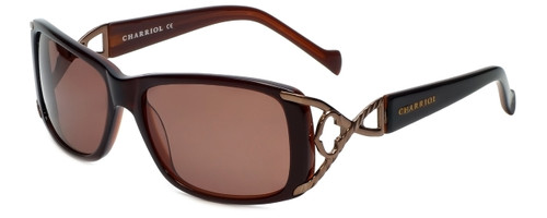Charriol Designer Sunglasses in Brown Frame & Amber Lens (PC8049-C2)