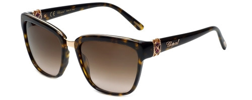 Chopard Designer Sunglasses SCH210S-0722 in Shiny Dark Havana with Brown Gradient Lens