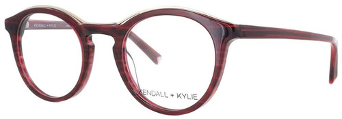 Kendall + Kylie Designer Eyeglasses Noelle KKO112-605 in Burgundy 48mm :: Custom Left & Right Lens