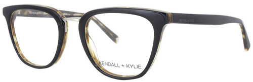 Kendall + Kylie Designer Eyeglasses Lola KKO113-019 in Black 50mm :: Progressive