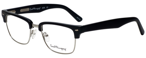 Ernest Hemingway Designer Reading Glasses H4828 in Matte Black Silver 53mm