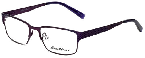 Profile View of Eddie Bauer Designer Reading Glasses EB32203-PU in Purple with Blue Light Filter