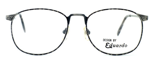 Profile View of Fashion Optical Reading Glasses E2038 in Grey Demi with Blue Light Filter + A/R