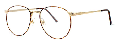 Fashion Optical Reading Glasses E788 in Gold Amber with Blue Light Filter + A/R Lenses