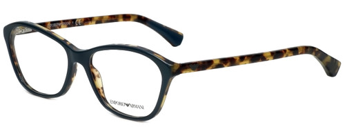 Emporio Armani Designer Eyeglasses EA3040-5268 in Petroleum on Havana 55mm :: Rx Bi-Focal