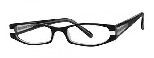 Calabria Viv 902 Black-White Designer Eyeglasses :: Custom Left & Right Lens