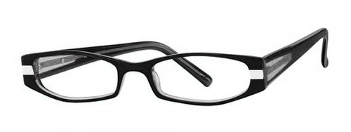 Calabria Viv 902 Black-White Designer Eyeglasses :: Rx Single Vision