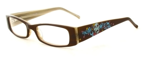 Calabria Viv 672 Brown Designer Eyeglasses :: Custom Left & Right Lens
