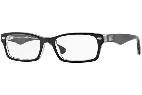 Ray Ban Prescription Eyeglasses RX5206-2034-52 Black/Transparent 52mm Progressive Lens