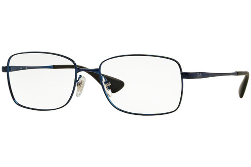 Ray Ban Designer Prescription Eyeglasses RX6336M-2510-53 Matte Blue 53mm Rx Single Vision