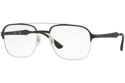 Ray Ban Designer Prescription Eyeglasses RX6404-2861-54 Silver/Black 54mm Rx Bi-Focal