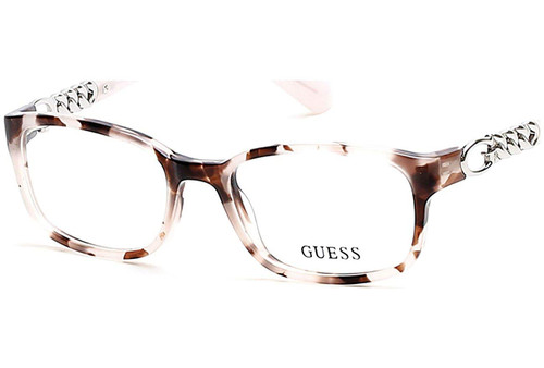 Guess Designer Reading Glasses GU2558-055 in Light Tortoise 51mm Rx Progressive