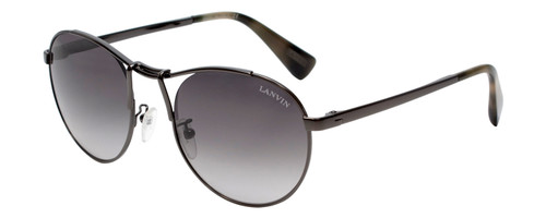 Lanvin Designer Sunglasses Gunmetal/Green Tortoise Grey Gradient SLN083-300Y-53