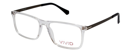 Vivid Designer Reading Eyeglasses 891 in Glossy Crystal Clear 55 mm Custom Lens