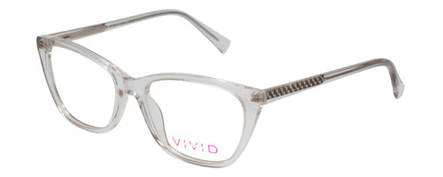 Vivid Designer Reading Eyeglasses 886 in Shiny Crystal 53 mm Custom Lens